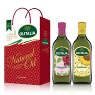 【Olitalia奧利塔】葡萄籽油+葵花油禮盒組(1000mlx2瓶)(過年/禮盒/送禮)