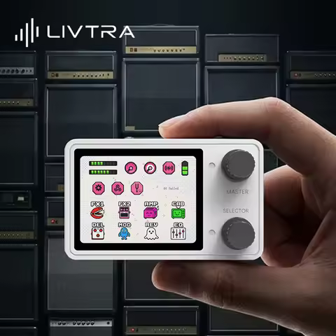 LIVTRA NANOCORE Pocket-Sized Multi-Effects – 8 Effect Modules, 64 Presets, IR Loading, USB Audio Int