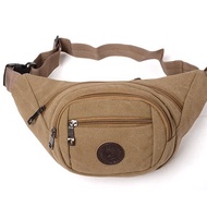 【HOT】 Factory Direct Sales New Men's Canvas Sports Waist Bag Women's Casual Fashion Large-capacity S