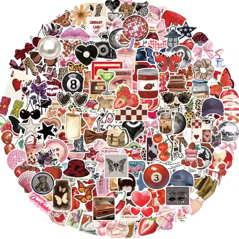 200PCS Y2k Retro Aesthetic Stickers Y2K Cute Clean Cool Girl Decals Cyber Trend Stickers Vinyl Water