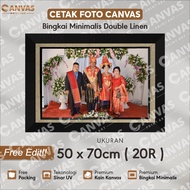Canvas Photo Print 50x70cm 20R Includes Minimalist Double Linen Frame