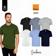 QD06 Oren Sport Quick Dry Cool Fit Polo Microfiber Unisex Sport Jersey Breathable Tee Grey Blue