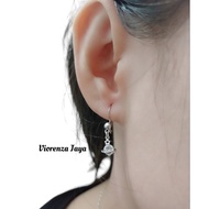 925 SILVER EARRINGS WITH WHITE GOLD PLATED SILVER JEWELRY/ EARRING/ GENUINE SILVERWanita AT926/