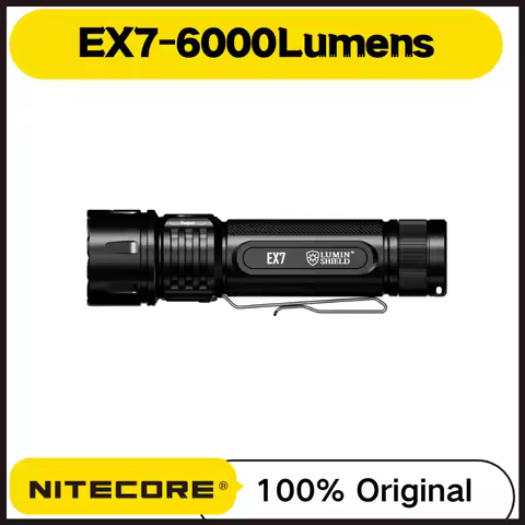 NITECORE EX7 6000 Lumens Max Throw of 500 meters Variable Beam Pattern USB-C Rechargeable High Perfo