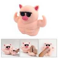 youn Muscle Pig Shape Slow Rising Squishy Toy Anti-Stress Fidgets Toy Decompression Toy for Kids Christmas Sock Filler