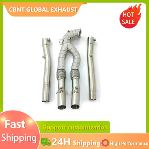 CBNT Exhaust Pipe for Audi RS3 8Y RSQ3 TTRS 2.5T with OPF Downpipe & Front Pipe with Heat Shield Hig