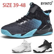 Big Size 39-48 High Top Men Basketball Shoes Breathable Mesh Upper Sneakers Spike Make Sound Ankle Ball Boot Male Sport Shoes Black White Red Blue Running Shoes