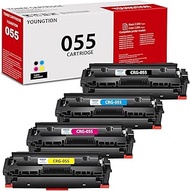 High-Yield 055 Toner Cartridges 4-Pack(BK/C/M/Y) Compatible MF743cdw Toner Replacement for Canon 055