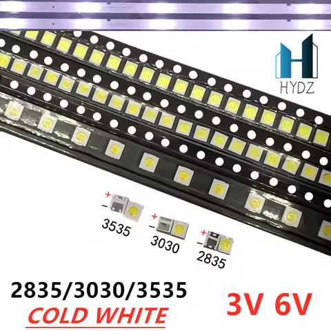 50-100pcs Pcs For LG led tv backlight 2835 3030 3535 3V 6V 1W 3W kit electronique led for lcd tv rep