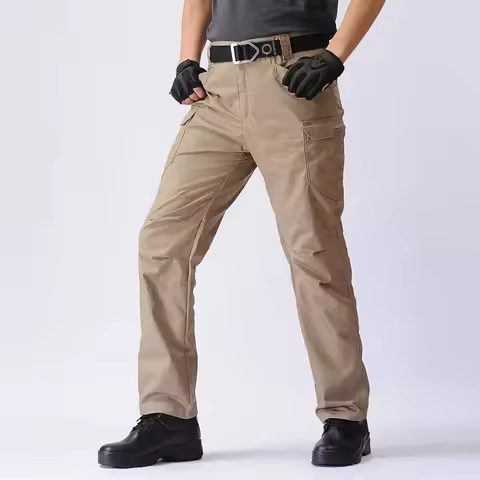 Quick Dry Outdoor Military Pants Multi Pockets Elastic Tactical Pant Waterproof IX7 IX9 Casual Cargo