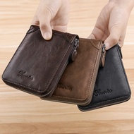 Purse men wallet short wallet Zipper coin wallet small bag trendy wallet multi-function