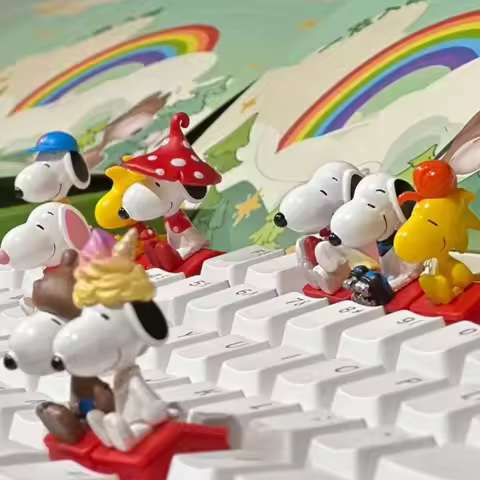 Anime Snoopy Keyboard Key Cap Blind Box Cartoon Snoopy Mechanical Keyboard Keycap Surprise Box Compu