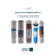 EasyKet ™ RO FIlter & Membrane Element Set 1 ชุดไส้กรองและเมมเบรนสำหรับระบบ RO ชุดที่ 1 แบบมี CTO OM