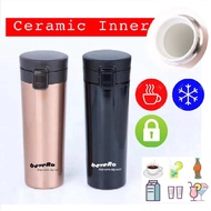 360ml Porcelain Inner Thermal Flask Vacuum Coffee Mug Insulated Tea Cup With Strainer and Safety Loc