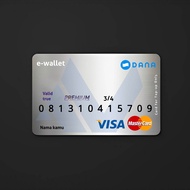 Kartu Dana Real yang dapat di-scan QR dan digunakan sendiri fit untuk isi ulang saldo dengan desain 