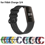 For Fitbit Charge 3/Charge 4 Straps Women Men, Sports Breathable Silicone Bracelet Strap Band for Fitbit Charge 3 (Tracker Not Included)