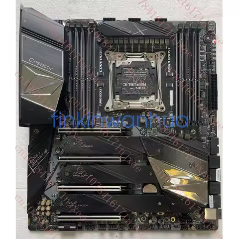 used For MSI Creator X299 Motherboard LGA 2066 PCI-E 3.0 1×U.2 1×M.2 8×SATAIII E-ATX.
