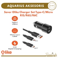 Olike Saver Car Charger Set Micro R1S 12W | Olike Saver Car Charger Set Micro/Type-C R6S/R6C 2.4A