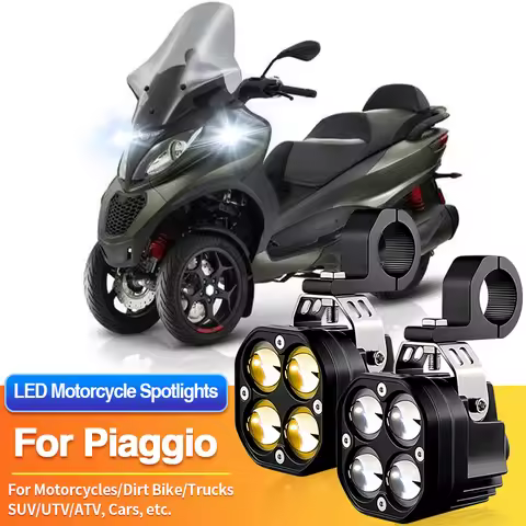1 Set LED Universal Motorcycles Headlights Fog Light UTV ATV for Piaggio Ape City 200/Xtra/450 Xtra 
