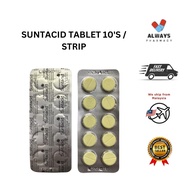 SUNTACID TABLET 10'S / STRIP UNTUK ANGIN GASTRIK SEBU PERUT