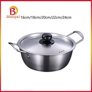 [Blesiya1] Korean Ramen Cooking Pot Ramyun Pot Multifunctional Instant Noodles Pot Kimchi Soup Pot for Restaurant Soup Eggs