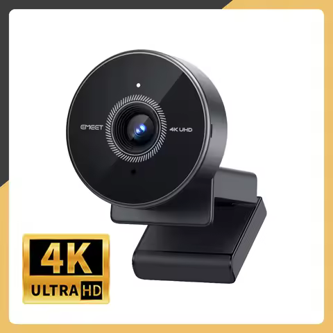 Webcam 4K Web Camera 1080P 60fps with Microphone Mini USB Camera for Computer/ Desktop / Laptop EMEE