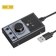 Sound Card Computer Multi Media Volume Controller Video Mute Control Audio Interface Black for PC Laptop Android Streaming Video Mute Control
