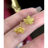 916 Gold Budget Stud Earrings/ Maple Leaf Gold Earrings gold 916
