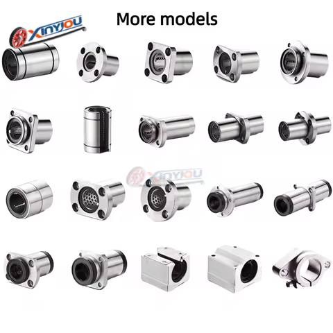 LMF Round flange Linear Bearing (Standard/Long) 8 12 12 16 20 25 30 40UU/LUU Bearing Steel For indus