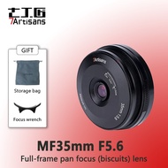 7artisans 35mm F5.6 Full Frame Manual Ultra-Thin Pancake Lens for Leica L Leica M M10 Sony E A7S A6000 Nikon Z Z50 Cameras Lens
