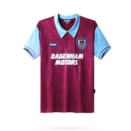 1995-97 West Ham Home Short Sleeve Vintage Jersey S-XXL Short Sleeve Quick Dry Adult Sports Football Shirt AAA