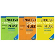 [3 Books Collection ] Intermediate  Cambridge English In Use Pharsal Verbs Collocations Idioms Inter
