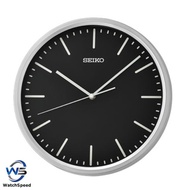 Seiko QHA009 QHA009S Decorator Black Analog Quartz Plain Wall Clock