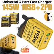 145w Super Fast Charger USB+PD Quick Charge Fast Charging Adapter With Cable For All Phone