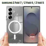Samsung Z Fold 7/6/5 Wireless Charging case Magnetic Clear Fold7/Fold6/Fold5