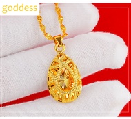 916 Gold Pawnable Necklace for Women 24K Gold 100% Pendant Necklace Jewelry Birthday Wedding Engagement Gift For Women