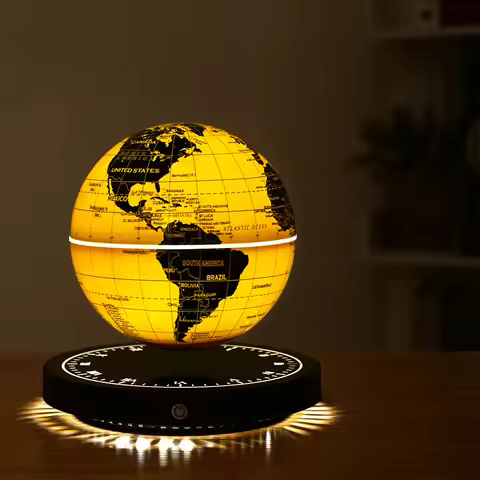 Magnetic Levitation Globe 3D Luminous Self 360 Degree Rotating Night Light Led Earth Floating Lamp O