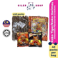 Koko Tiger Chocolate Flavoured Crackers 40packs per bag / Koko Harimau Chocolate Flavoured Crackers 