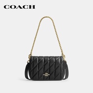 COACH กระเป๋าสะพายข้างผู้หญิงรุ่น Quinn Bag With Quilting CY663 IMBLK สีดำ Black One
