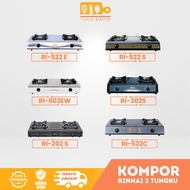 KOMPOR GAS RINNAI 2 Tungku RI-522E | RI-522S | RI-602EW | RI-302S | RI-202S | RI-522C Original Rinai