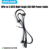 YEPLOOK 6Pin to 3x SATA Right Angle SATA Power Cable for HDD SSD Compatible with Corsair SF750, SF60