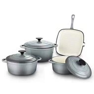 HY&amp; Enamel Pot Set Cast Iron Pot Orange Enamel Stew Pot Soup Pot Sets DOV8