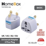 [Homebox] UK 3 Pin Plug Universal Adapter Travel Adapter, Universal Wall Plug Adapter, 3 Pin Plug Power Converter