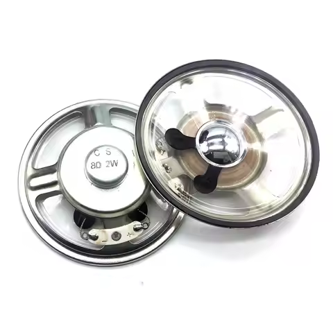 2 Pieces 2W8R 77MM Internal Magnetic Waterproof Speaker 2W 8Ohm 7.7cm Transparent Membrane Waterproo