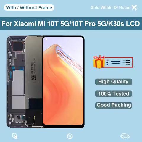 AAA+ 6.67” For Xiaomi Mi 10T 5G Display Touch Screen Digitizer For 10T Pro M2007J3SY LCD Replacement