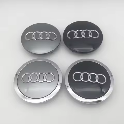 4pcs 3D for 60mm 61mm 68mm 69mm Black/Gray Car emblem Wheel hub Center Cap Badge covers sticker Deca