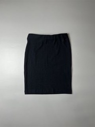 全新黑藍色Guess刺繡鬆緊高腰包臀裙