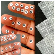 Paint Bottle Number Sticker - Color Marker Paper Decal by Number (A6 Size, Round 5-7mm)