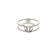 Gucci 雙G互扣戒指 #18（約17號）925純銀戒指 1643 [二手] GUCCI