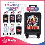 ABS + PC 18 Inch Kids Luggage Travel Bag Luggage Password Lock 8 Wheel Bagasi Budak